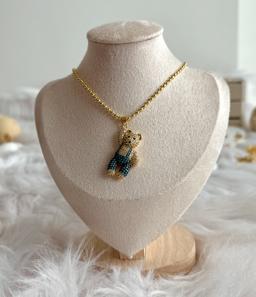 Teddy Bear Pendant Necklace