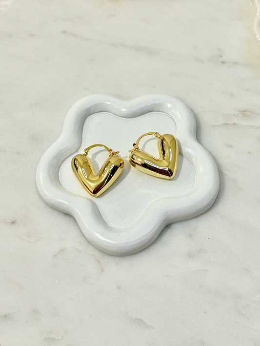 Heartbeat Hoop Earrings