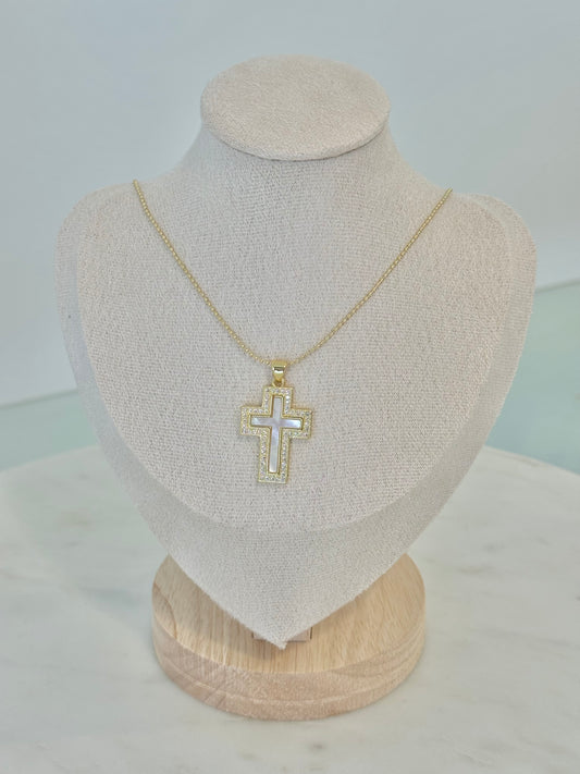 Radiant Cross Pendant Necklace