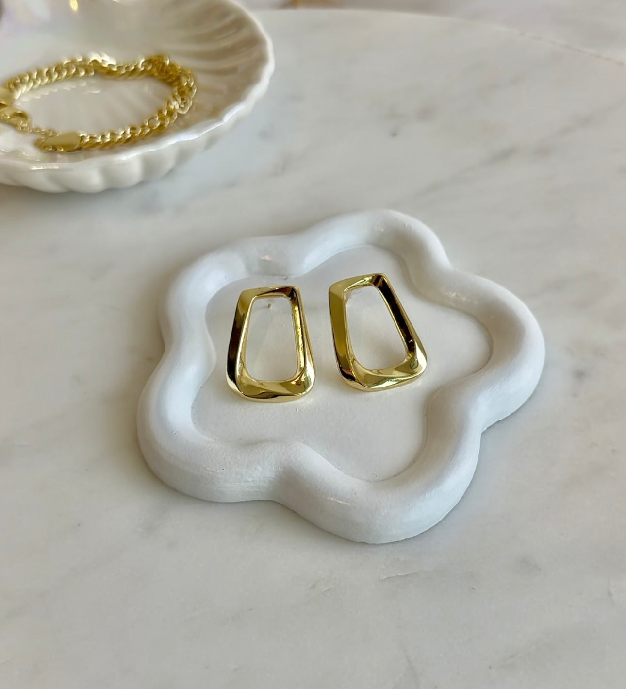 Geometric Grace Hoop Earrings